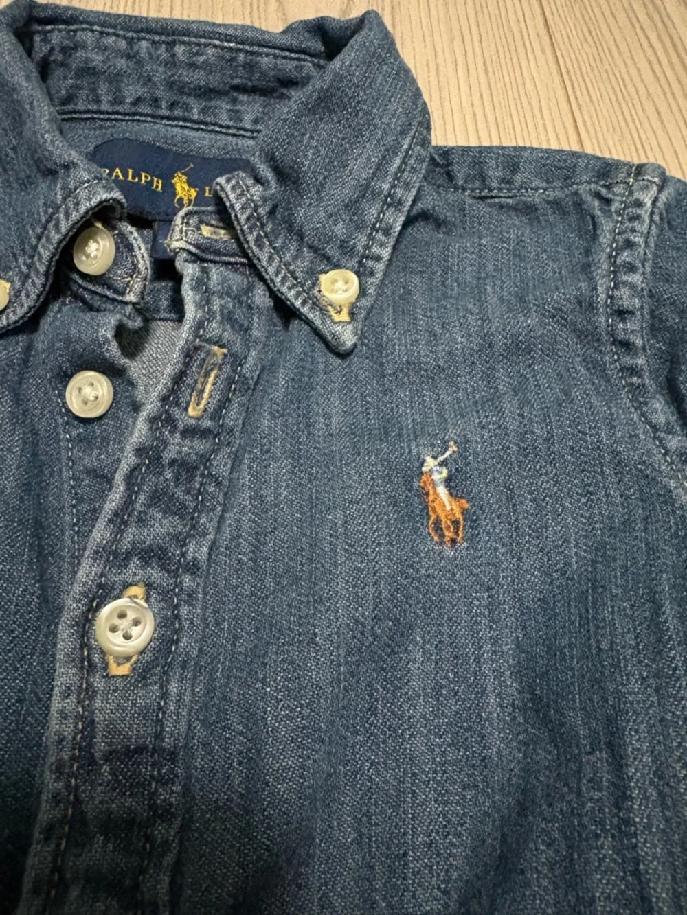 Ralph Lauren Belted Cotton Denim Shirtdress Size 2T